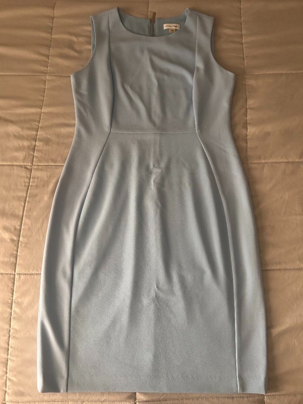 Calvin Klein Baby Blue Sheath Dress, Baby Blue Size 12
